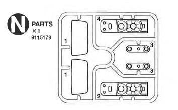 1 injection kit of parts N-parts plastic chromed, for
