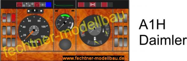 Sticker / Sticker "dashboard" A1G voor Daimler vrachtwagenverlichting