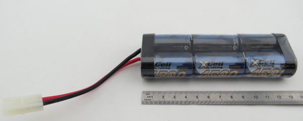 Racing battery pack with SUB-C cells, 7,2V 6 cells, 4500mAh