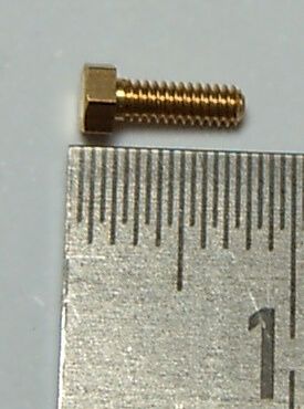6-Kant model screw M2,0 x 6 brass SW 3,0mm addendum
