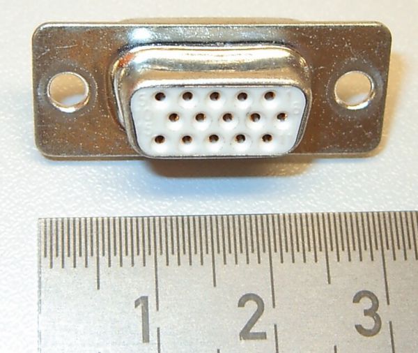 socket 15-pin, junta de soldadura, 3 fila SUB-D, pieza 1