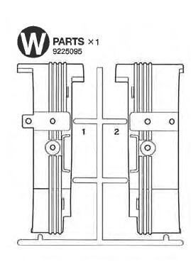 1 injection Teilesatz W-parts, black. For Scania