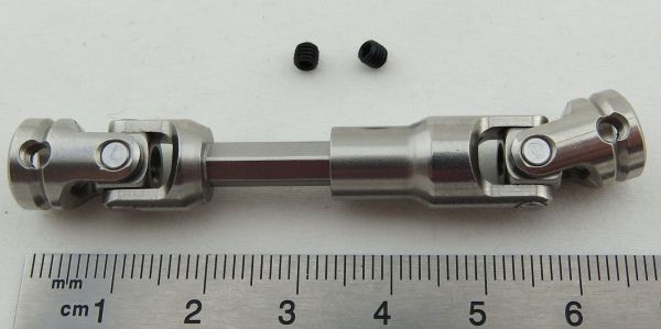 Double universal joint 10mm diameter, total length 62mm, V