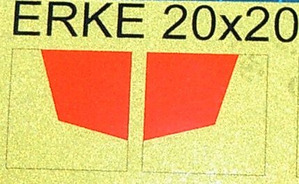 ERKE étiquette marqueur arrière ensemble de jaune