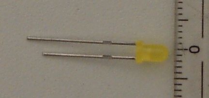 1x LED yellow 3mm, yellow diffuse housing Leaded