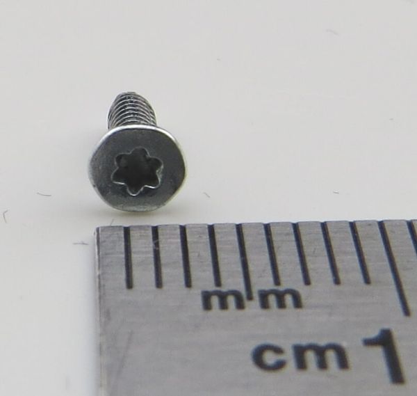 Countersunk head screws with TORX hexagon DIN 7991, zinc plated steel