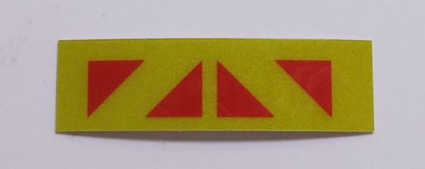 ECE70-A Etiqueta trasera marcador ajustado de color amarillo