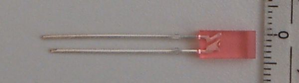 1x LED rot (Bauform Rechteck 2,0 x 5 mm) 2,2-2,5V. Max