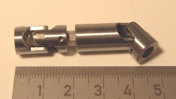 1 double-gimbal 10mm diameter, totale lengte