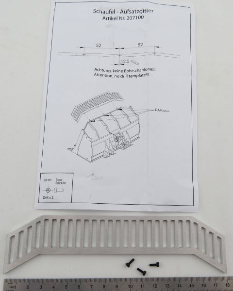 Schep applicatie grille voor Crawler LR634 (Alu)
