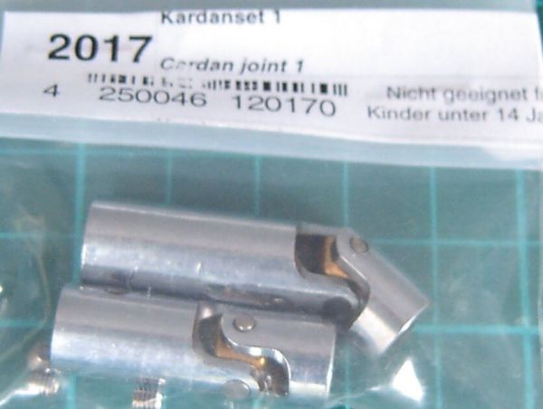 Kardanset1, niquelado, ambas partes 4mm- orificio