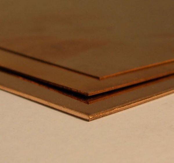 Phosphor bronze sheet 0,15mm 200x150mm spring hard.