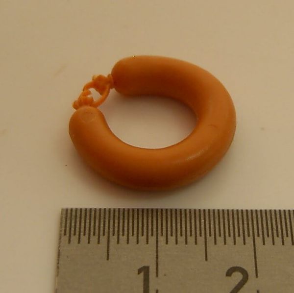 1 sausage ring about 18mm, brown