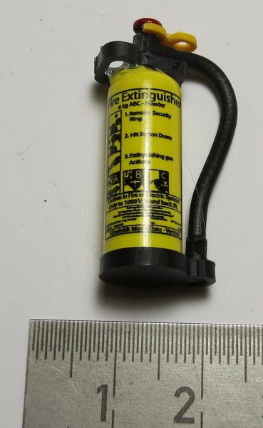 1 yellow ready extinguisher with oval grip, Wedico-Größ