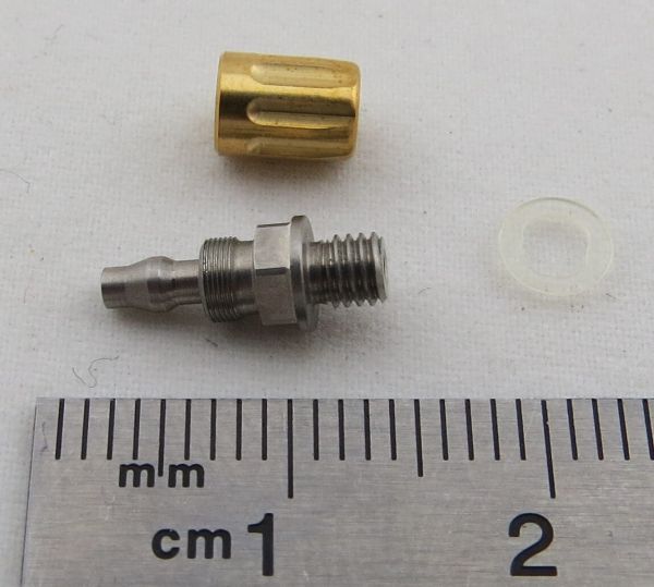 ScaleART nippel rak, tillverkad av rostfritt stål, för 3 mm slang