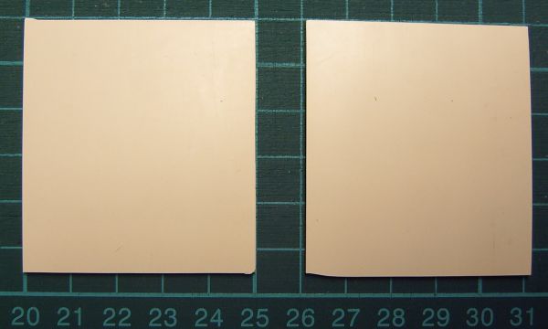 1 Paar Schmutzlappen 50 x 55mm (H x B) ohne Text/Dekor