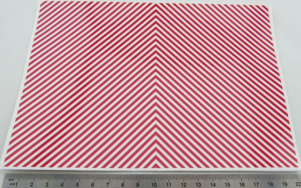 Decal sheet warning stripes STANDARD approx. 200x140mm, 2mm stripe