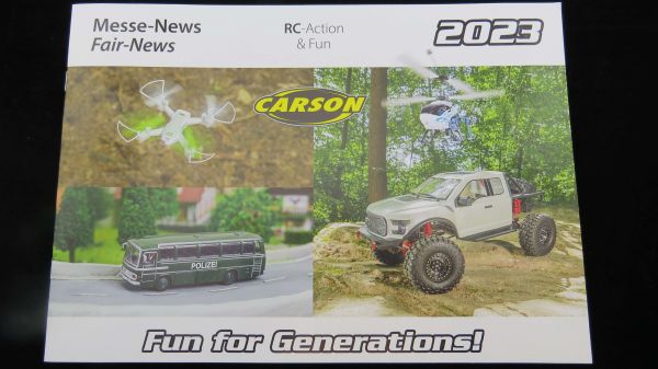 Model construction RC catalogue, CARSON, printed in colour, new products