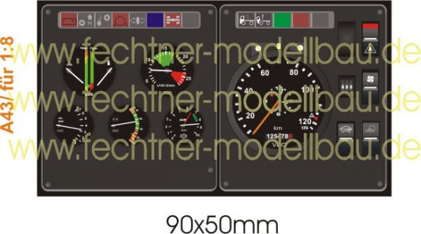 Decal / Sticker "dashboard" F12 1-delige sticker: