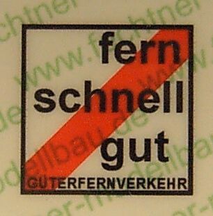 Fern-Schnell-Gut-Schild 16x16mm, 1:TAM Selbstklebendes