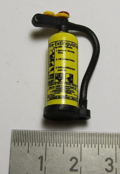 1 yellow ready fire extinguisher with a long handle, Wedico-Größ