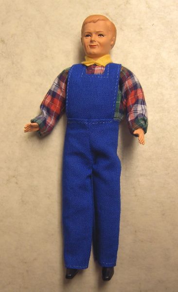 1 Flexible Doll Trucker about 14cm tall dark blue