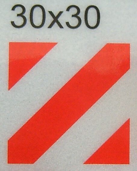 gedrucktes Foliendecal Reflex-Folie 45°-Schräge Warnbaken