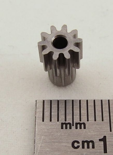 Spur gear made of steel 11SMnPb30 without hub module 1 24 teeth tooth width 10mm outside diameter 26mm 