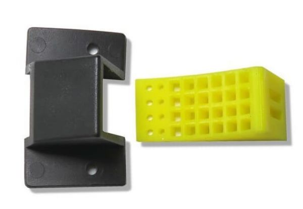 Brake shoe with holder (1 piece) yellow in a honeycomb pattern