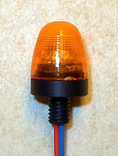 Beacon, orange, and with integrated electronics