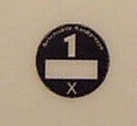 Grof stof badge 1: 12 BLACK matching schaal