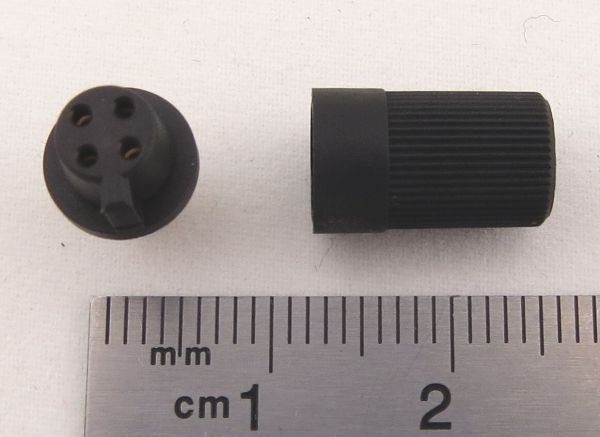 1 Stk. 4-poliger Miniatur-Kabelkupplung. Kupplung, 2-teilig,