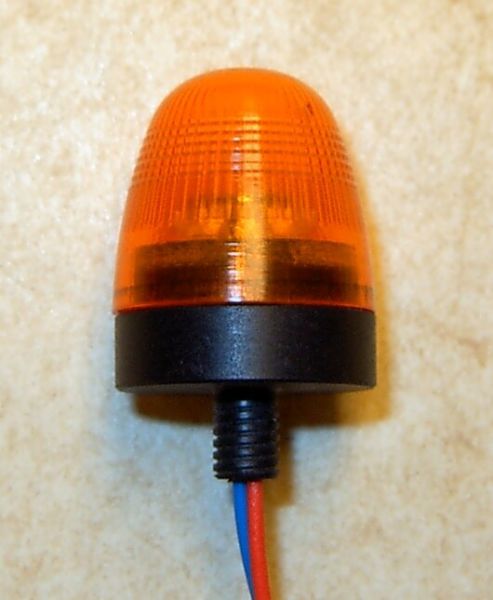 Beacon, orange, og med integreret elektronik