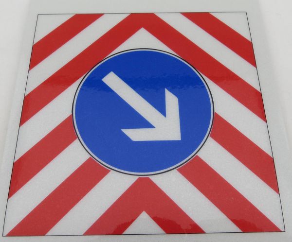 1 Sticker Verkeerswaarschuwing Type 2. Gemaakt van zelfklevend