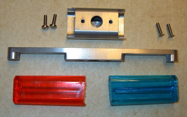 Barre de guidage, rouge / bleu, pied d'appui et abdomen de l'aluminium