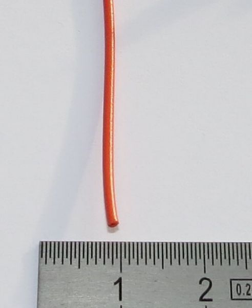 1m PVC vlecht, 0,25 qmm, rood