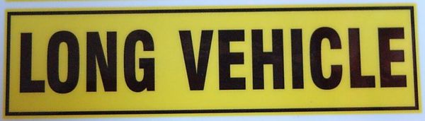 Stickers waarschuwing "LONG voertuig" van zelfklevende