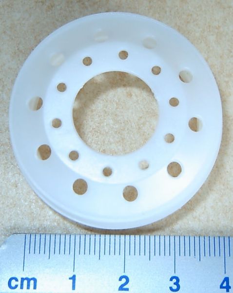 1 rond gat rand voor ronde band plastic 10 gaten