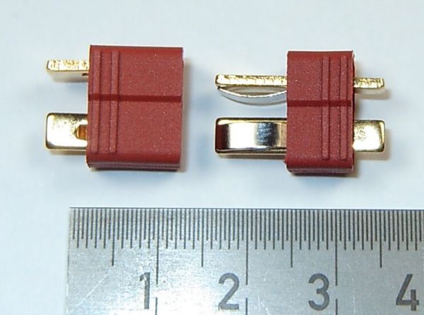 1 Paar T-Steckverbinder. Ca. 25x13x8mm in zusammen
