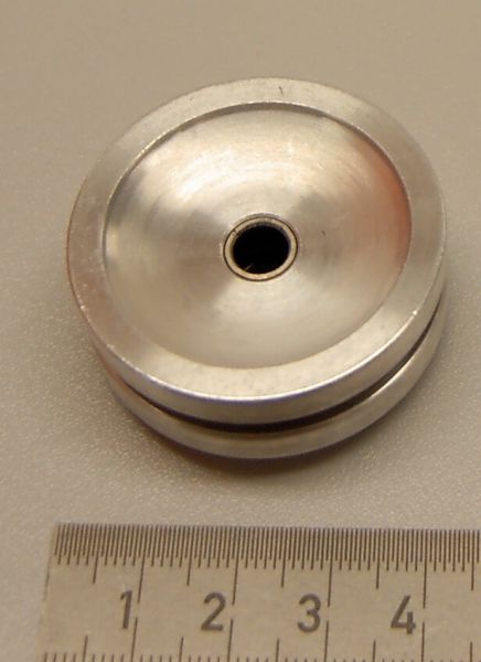 Caster (1 pieza) de aluminio, diámetro 41mm, 14mm ancho