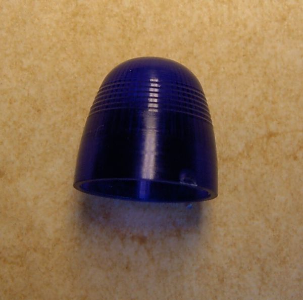 . Spare lid f beacon, blue, 1: 8 round, glass Height
