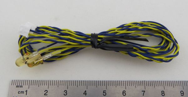 1x-knipperlichten voor MFC-0x. Kabel met 2x LED, geel, 5mm.