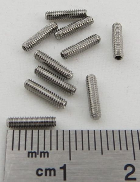Grub screw M2x8 DIN913, A2, stainless steel. 10 piece.
