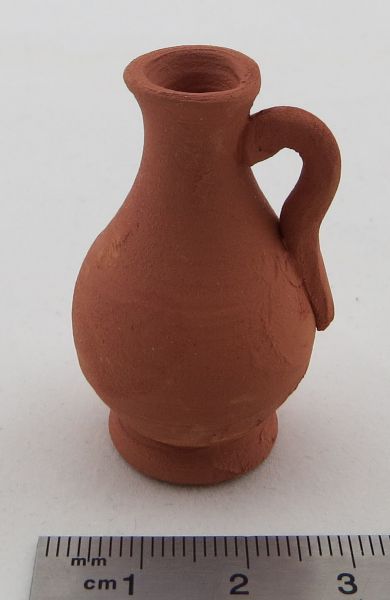 Clay jug with handle 1, 4cm high, slim