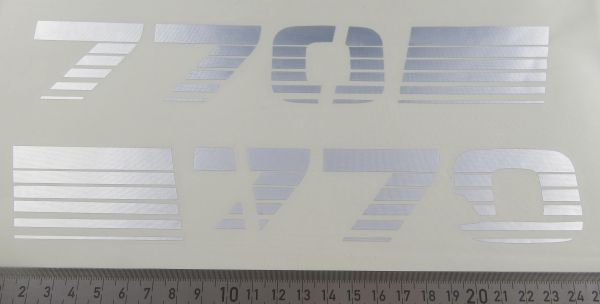 Foil decal made of high-quality self-adhesive foil, chrome