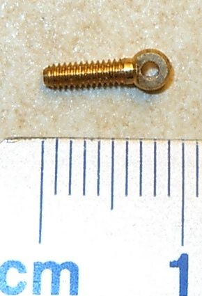 Eyebolt M2 Links threaded brass Thread length 6mm (1