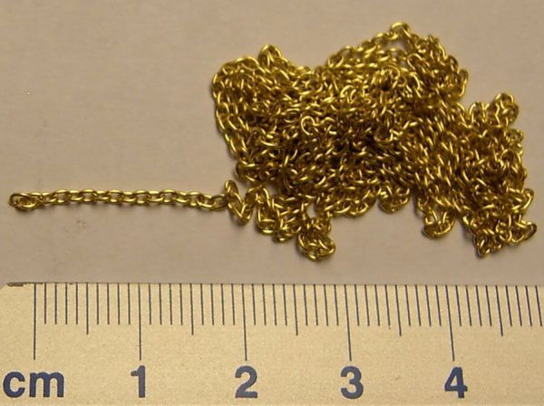 1x anchor chain 0,4mm, brass, 1m 5627 / 04