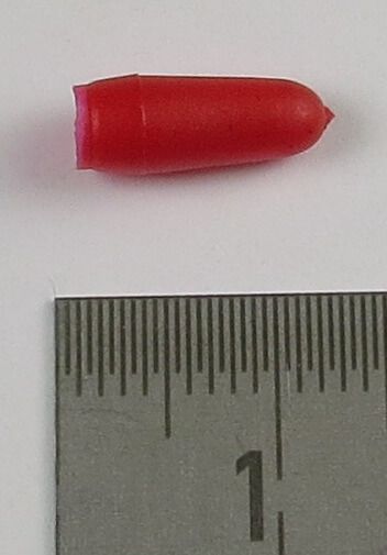 1 plastic cap for mini-toggle switch. RED. Fitting