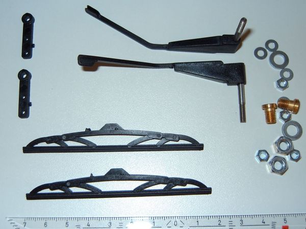 Wipers (2 piece), black plastic. 2