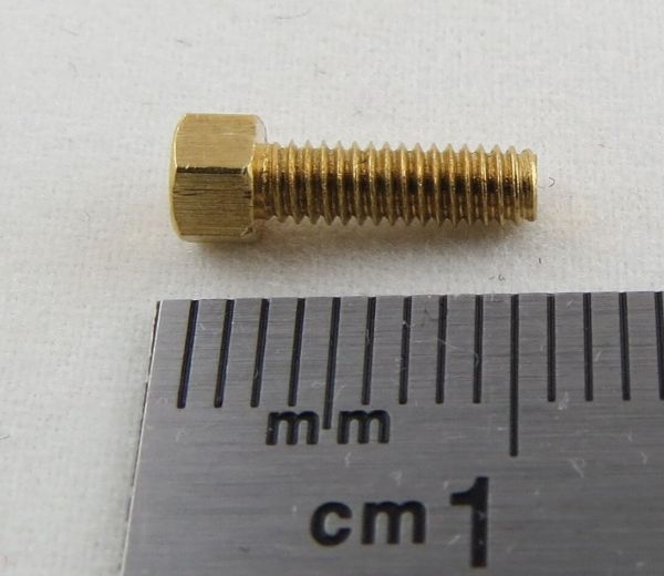 6-Kant model screw M2,5 x 8 brass SW 3,5mm addendum 2